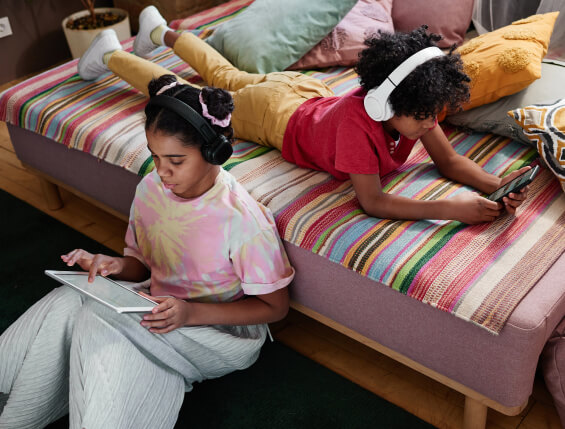 Kids using devices